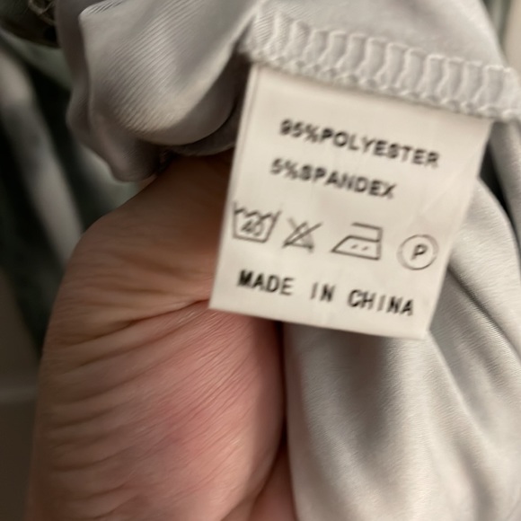 Cocoimo Tie Dye Maxi Dress fixed shoulder straps and tie belt at waist Green - Picture 16 of 16